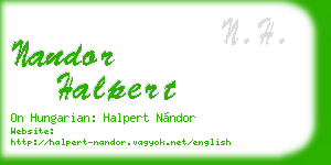 nandor halpert business card